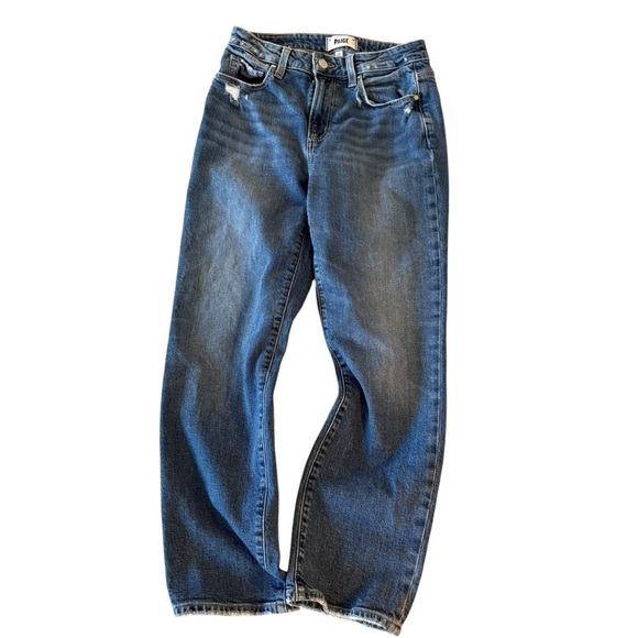 Paige jeans Sarah Straihht Leg Crop. Size 26. EUC. Perfectly‎ lightly distressed - Picture 4 of 8